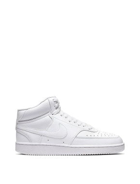 Женские кеды Nike Court Vision Mid из экокожи белые - фото  - Miraton