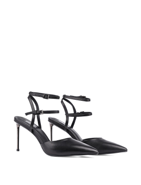 Женские туфли MIRATON кожаные черные - фото 3 - Miraton