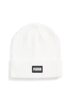 Шапка Puma Ribbed Classic Cuff Beanie тканинна біла - фото  - Miraton