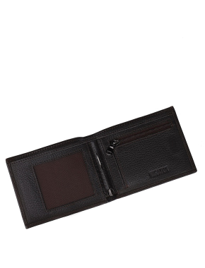 Чоловічий гаманець MIRATON шкіряний коричневий - фото 4 - Miraton