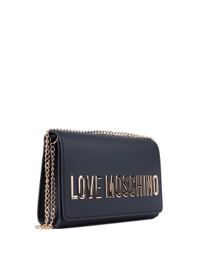 Жіноча сумка крос-боді Love Moschino з екошкіри чорна - фото 2 - Miraton