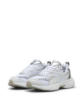 Женские кроссовки PUMA Morphic Astro Escape Sneakers из искусственной кожи серебряного цвета - фото 2 - Miraton