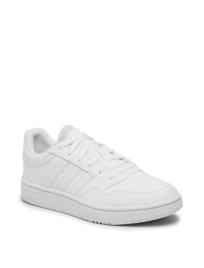 Мужские кеды Adidas HOOPS 3.0 LWO76 белые из искусственной кожи - фото 2 - Miraton