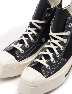 Жіночі черевики Converse Chuck 70 De Luxe Squared тканинні чорні - фото 6 - Miraton