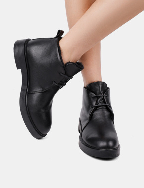 Жіночі черевики чорні шкіряні - фото 1 - Miraton