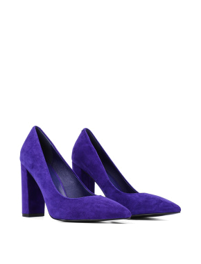 Жіночі туфлі човники сині велюрові - фото 3 - Miraton