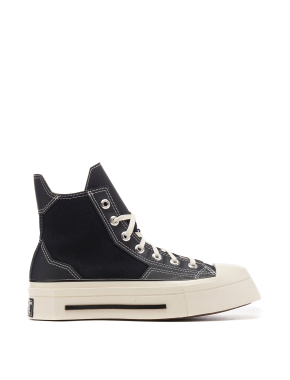 Женские ботинки Converse Chuck 70 De Luxe Squared тканевые черные - фото 1 - Miraton