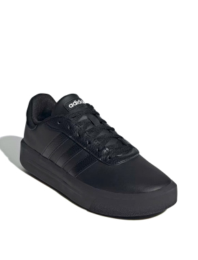 Жіночі кеди чорні шкіряні Adidas COURT PLATFORM - фото 2 - Miraton