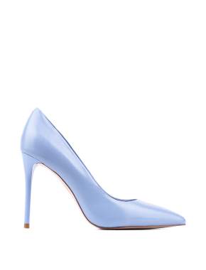 Жіночі туфлі човники MiaMay блакитні шкіряні - фото 1 - Miraton