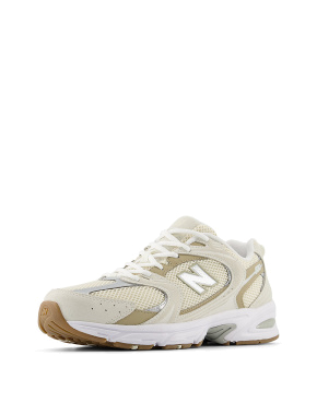 Женские кроссовки New Balance 530 тканевые молочного цвета - фото 3 - Miraton