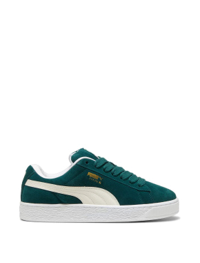 Мужские кеды PUMA Suede замшевые зеленые - фото 1 - Miraton