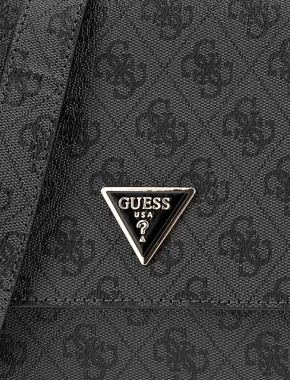 Жіноча сіра сумка Guess через плече з принтом - фото 5 - Miraton