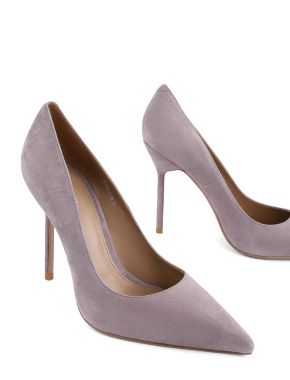 Жіночі туфлі човники велюрові фіолетові - фото 5 - Miraton
