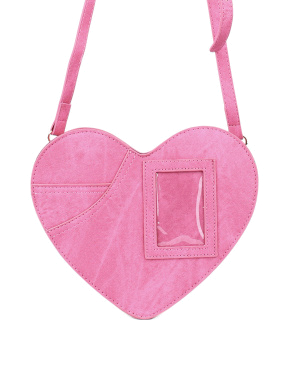 Женская сумка через плечо MIRATON из экокожи розовая - фото 4 - Miraton