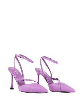 Жіночі туфлі MIRATON шкіряні фіолетові - фото 3 - Miraton