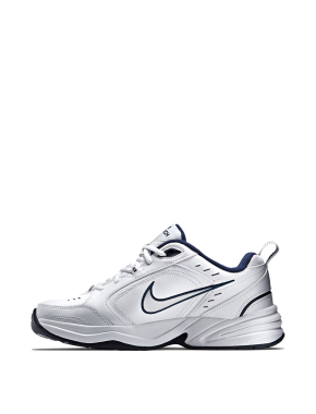 Мужские кроссовки Nike AIR MONARCH IV из экокожи белые - фото 1 - Miraton