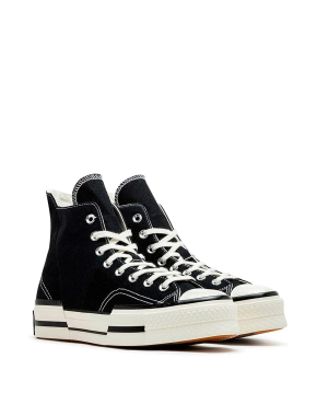 Жіночі кеди Converse Chuck 70 Plus чорні тканинні - фото 2 - Miraton