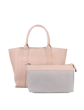 Жіноча сумка шоппер MIRATON шкіряна молочного кольору - фото 3 - Miraton