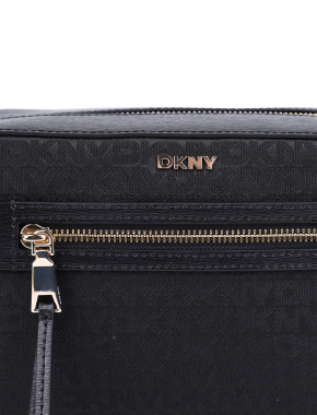 Жіноча сумка camera bag DKNY з екошкіри чорна - фото 4 - Miraton