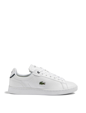 Мужские кеды Lacoste CARNABY белые кожаные - фото 1 - Miraton