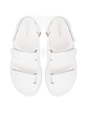 Жіночі сандалі MIRATON шкіряні білі - фото 1 - Miraton