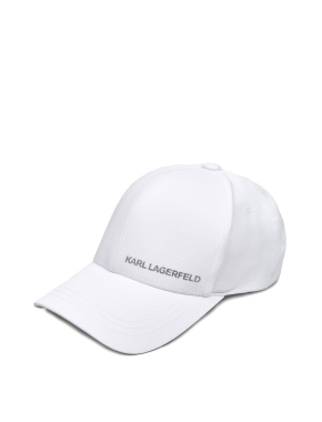 Чоловіча кепка Karl Lagerfeld тканинна біла - фото 1 - Miraton