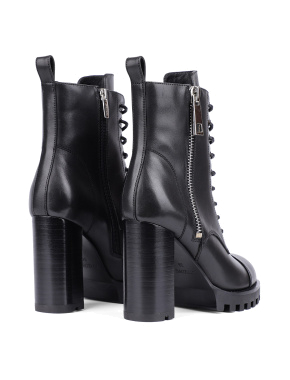 Жіночі черевики чорні шкіряні з підкладкою байка - фото 4 - Miraton