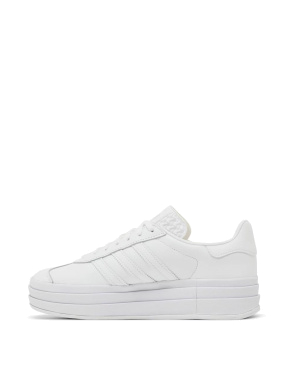 Женские кеды Adidas GAZELLE BOLD W MDQ40 белые кожаные - фото 1 - Miraton