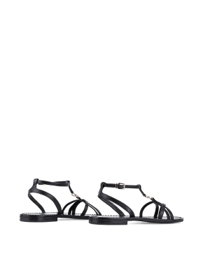 Жіночі сандалі TwinSet шкіряні чорні - фото 3 - Miraton