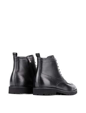 Мужские черные кожаные ботинки - фото 4 - Miraton