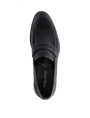 Мужские туфли кожаные черные лоферы - фото 4 - Miraton