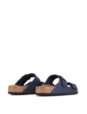 Мужские шлепанцы BIRKENSTOCK из искусственной кожи синие - фото 3 - Miraton