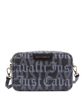 Жіноча сумка camera bag Just Cavalli з екошкіри чорна - фото 1 - Miraton