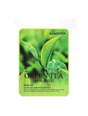 Маска тканевая для лица зеленый чай Baroness  - фото 1 - Miraton