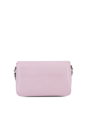 Женская сумка через плечо MIRATON кожаная розовая с цепочкой - фото 3 - Miraton