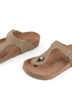 Жіночі шльопанці BIRKENSTOCK зі штучної шкіри бежеві - фото 4 - Miraton