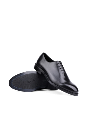 Мужские туфли оксфорды Miguel Miratez черные кожаные - фото 2 - Miraton