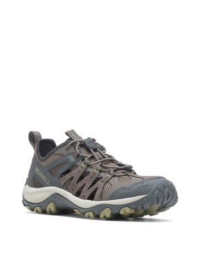 Мужские кроссовки Merrell Accentor 3 Sieve кожаные коричнево-синие - фото 1 - Miraton