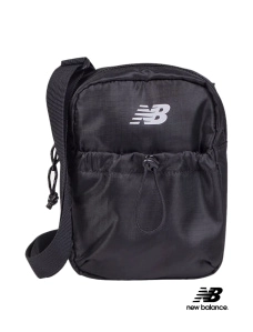 Мужская сумка New Balance тканевая черная с логотипом - фото  - Miraton