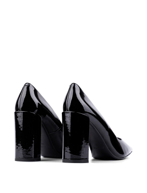 Женские туфли с острым носком черные лаковые - фото 4 - Miraton