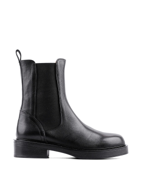Женские ботинки черные кожаные - фото  - Miraton