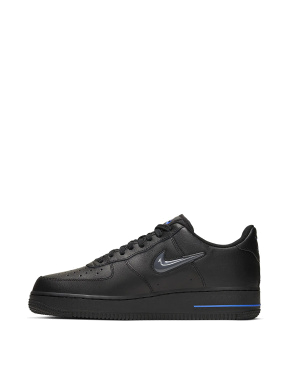 Мужские кеды Nike Air Force 1 Jewel кожаные черные - фото 2 - Miraton