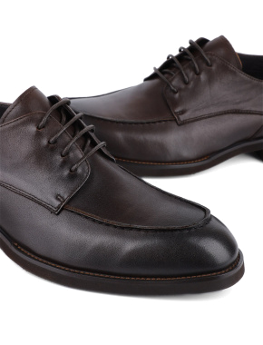 Мужские туфли оксфорды Miguel Miratez коричневые кожаные - фото 5 - Miraton