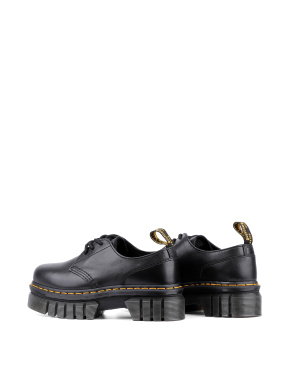 Жіночі туфлі дербі Dr. Martens шкіряні чорні на чанкі підошві - фото 3 - Miraton