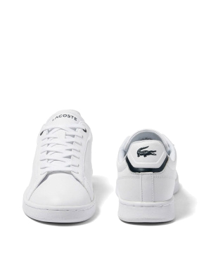 Чоловічі кеди Lacoste CARNABY білі шкіряні - фото 5 - Miraton