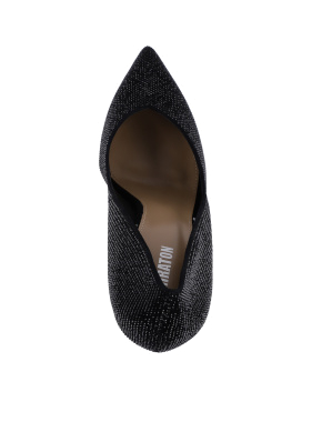 Женские туфли черные велюровые с острым носком - фото 5 - Miraton