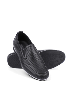 Мужские туфли слиперы Miguel Miratez кожаные черные - фото 2 - Miraton
