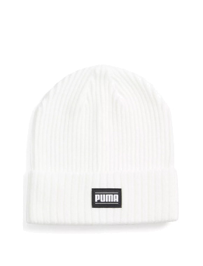 Шапка Puma Ribbed Classic Cuff Beanie тканевая белая - фото 1 - Miraton