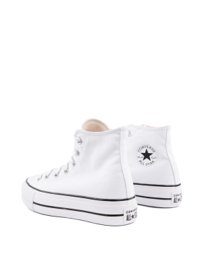 Женские кеды Converse Chuck Taylor All Star Lift белые тканевые - фото 3 - Miraton