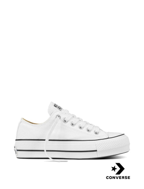 Жіночі кеди Converse Chuck Taylor All Star Lift Platform тканинні білі - фото 1 - Miraton